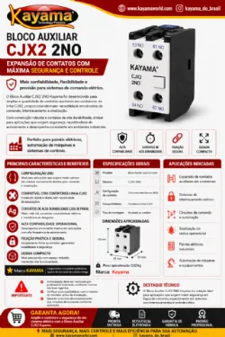Bloco Auxiliar CJX2   2NO - KAYAMA