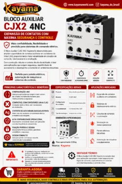 Bloco Auxiliar CJX2 4NC - KAYAMA